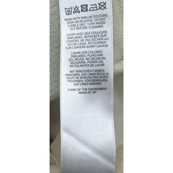 ASOS Men's TAN Beige Full Zip Oversized Flight Bomber Jacket Pockets Sz M - Picture 6 of 8